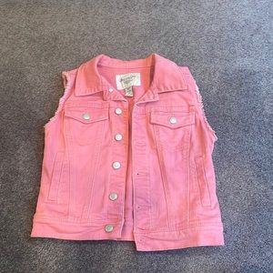Pink American Rag jean vest, size small